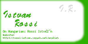 istvan rossi business card